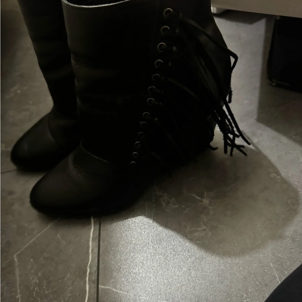Aldo Fringe Linsey Bootie Black - Picture 7 of 10
